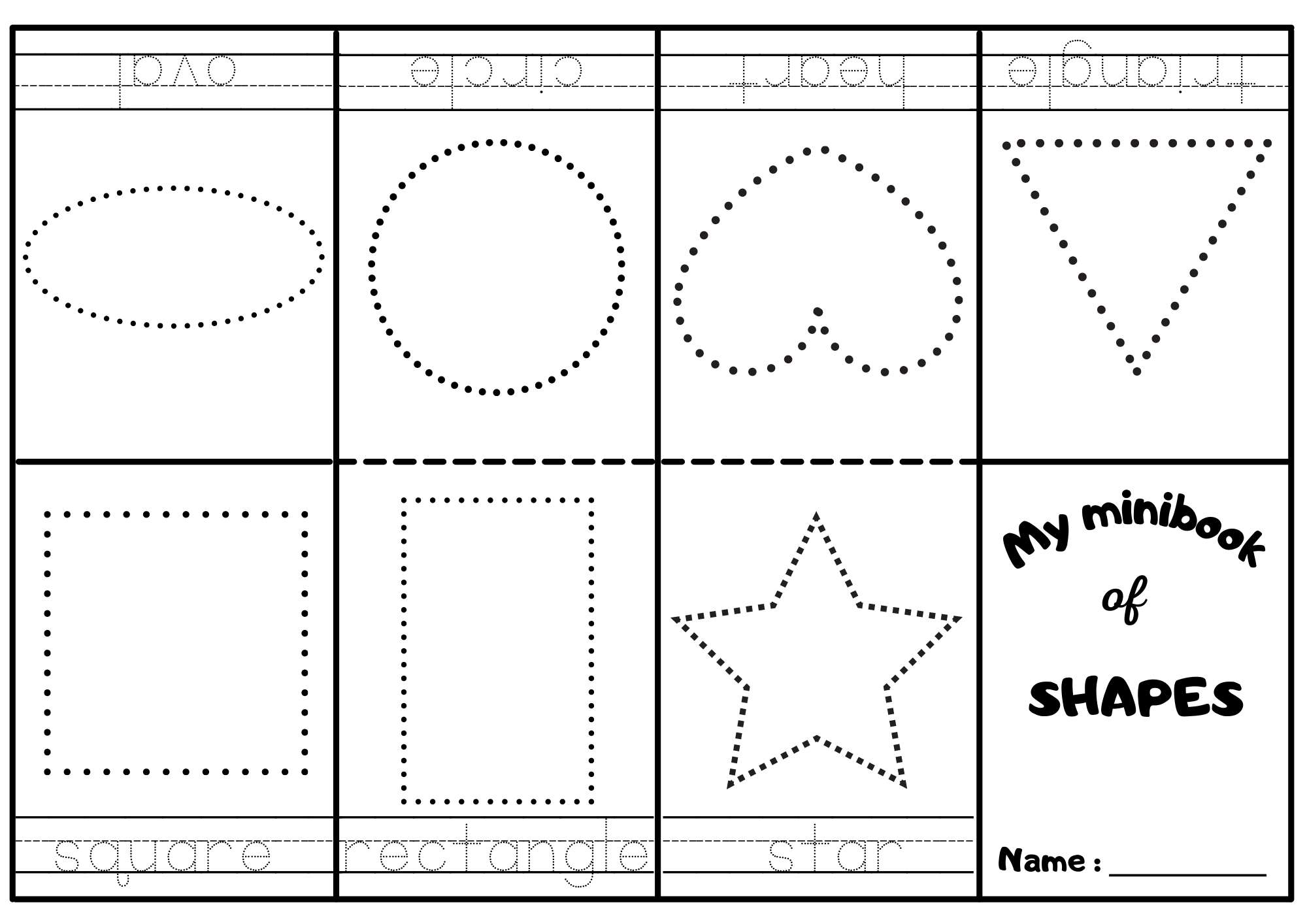 Shapes Mini Coloring Book Free PDF Download